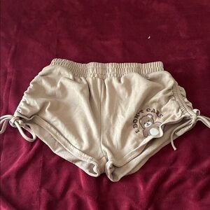 Rue21 Beige Teddy Bear Drawstring Women’s Shorts